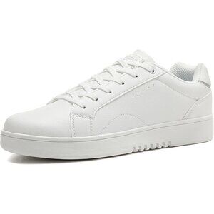 🆕Men's  All White Casual Fashion Dress Sneakers Lace-Up Lightweight Shoes